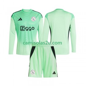Camisolas de futebol AFC Ajax Guarda Redes Criança Equipamento Principal 2025/26 Manga Comprida